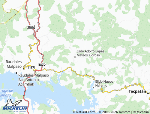 Mappa MICHELIN Ejido Adolfo López Mateos, Coroso - ViaMichelin