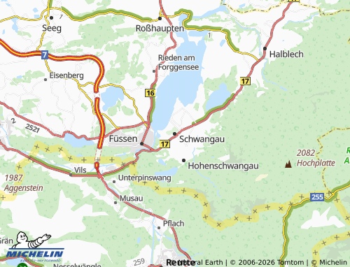 MICHELIN Schwangau map - ViaMichelin