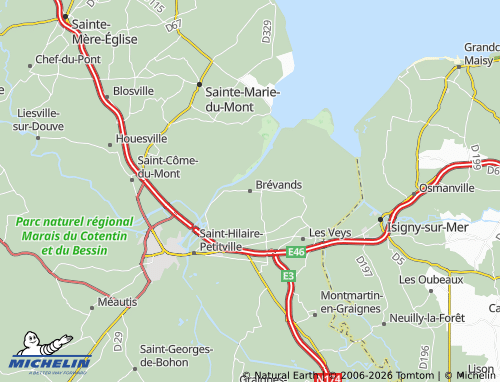 MICHELIN Brévands map - ViaMichelin