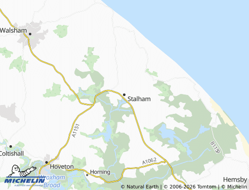Carte MICHELIN Stalham - ViaMichelin