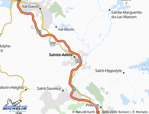 MICHELIN-Landkarte Sainte-Adèle - ViaMichelin