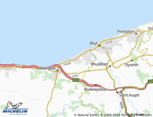 Mappa MICHELIN Towyn - ViaMichelin