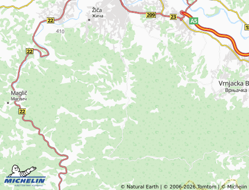Mapa MICHELIN Meljanica - ViaMichelin