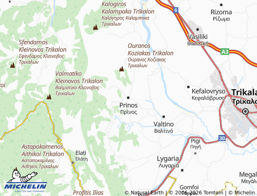 Mapa MICHELIN Prinos - ViaMichelin