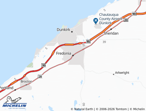 Mapa MICHELIN Fredonia - ViaMichelin