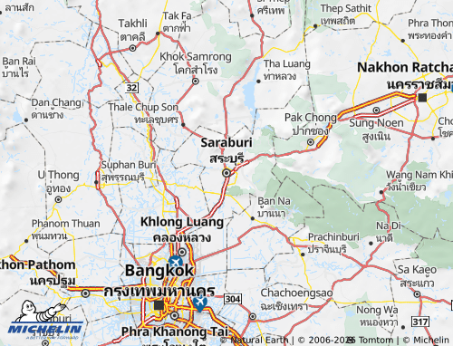 MICHELIN-Landkarte Provinz Saraburi - ViaMichelin