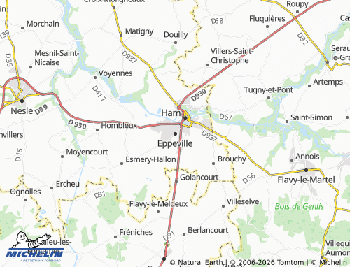 Mappa MICHELIN Eppeville - ViaMichelin