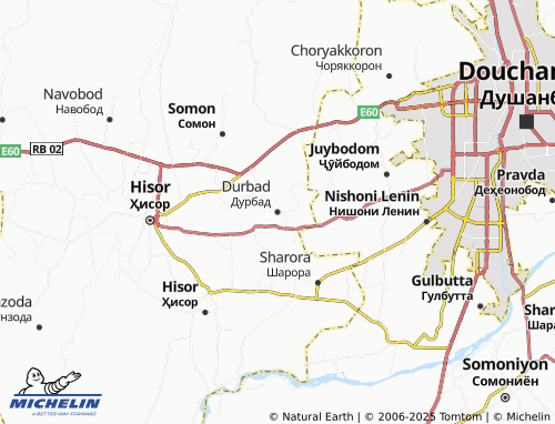 MICHELIN Durbad map - ViaMichelin