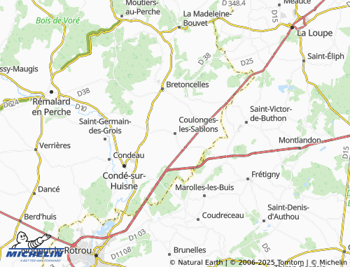 MICHELIN Coulonges-les-Sablons map - ViaMichelin