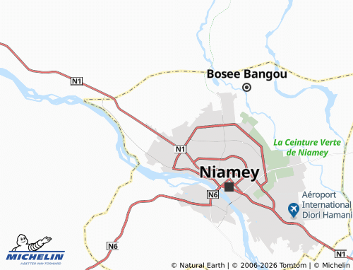 Kaart MICHELIN Route Tillabéry - ViaMichelin