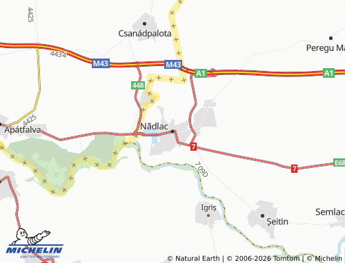 Mapa MICHELIN Nădlac - ViaMichelin