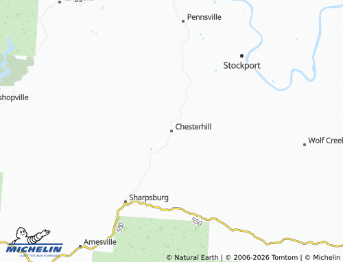 Kaart MICHELIN Chesterhill - ViaMichelin