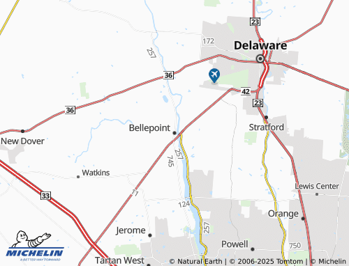 MICHELIN Bellepoint map - ViaMichelin