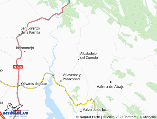 MICHELIN Albaladejo del Cuende map - ViaMichelin