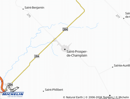 Carte MICHELIN Saint-Prosper-de-Champlain - ViaMichelin