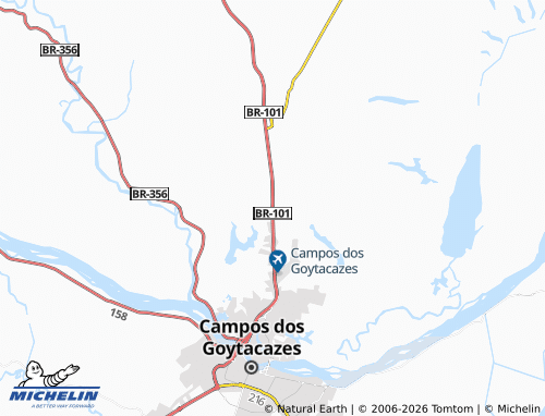 Mapa MICHELIN Campos dos Goytacazes - ViaMichelin