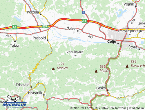 Mapa MICHELIN Pongrac - ViaMichelin