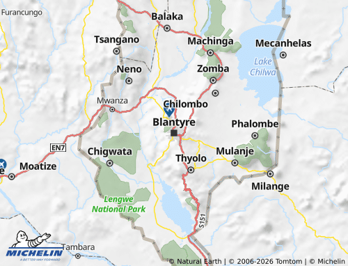 Kaart MICHELIN Blantyre - ViaMichelin