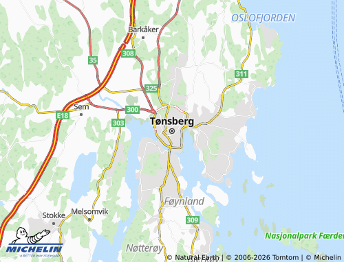 MICHELIN Tønsberg map - ViaMichelin