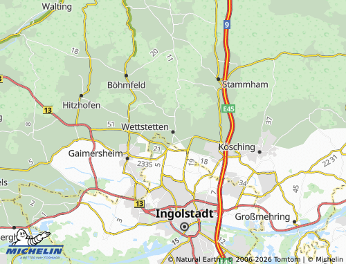 Mappa MICHELIN Wettstetten - ViaMichelin