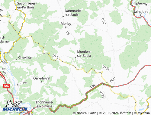 Carte MICHELIN Montiers-sur-Saulx - ViaMichelin