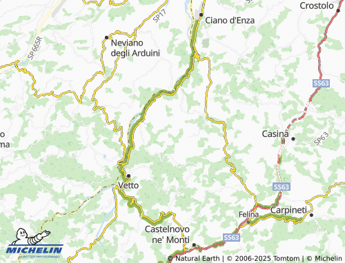 MICHELIN Roncovetro map - ViaMichelin