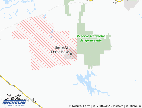 Mappa MICHELIN Beale Air Force Base - ViaMichelin