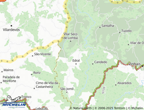Carte MICHELIN Brito de Lomba - ViaMichelin