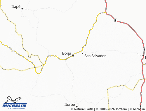 MICHELIN Borja map - ViaMichelin