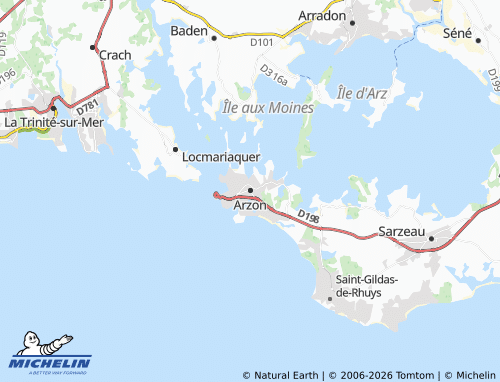 MICHELIN Arzon map - ViaMichelin