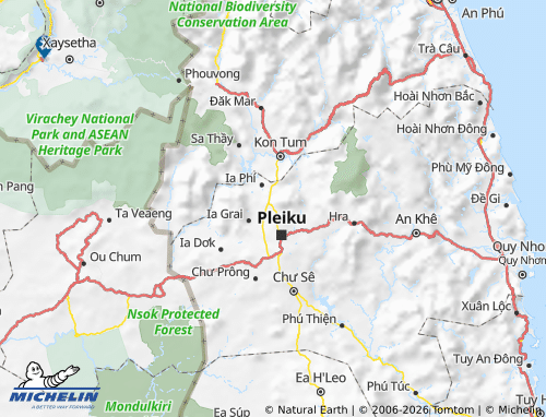 Mapa MICHELIN Chư Păh - ViaMichelin