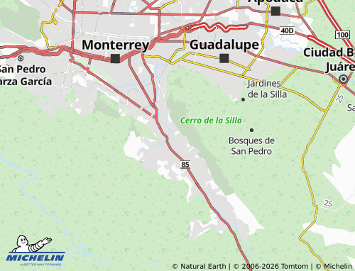 MICHELIN Contry Sur map - ViaMichelin