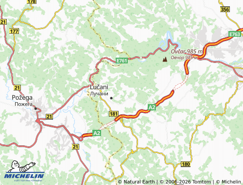 Mapa MICHELIN Lučani Selo - ViaMichelin