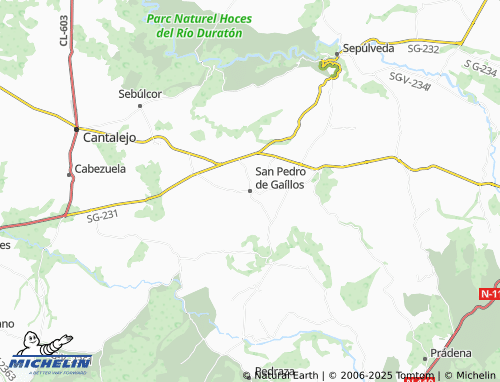 MICHELIN San Pedro de Gaíllos map - ViaMichelin