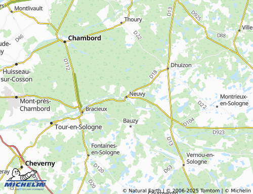 MICHELIN Neuvy map - ViaMichelin