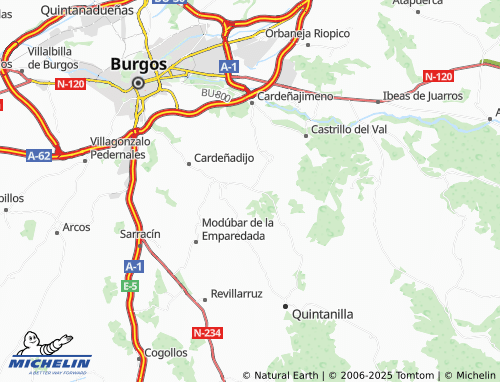 MICHELIN Carcedo de Burgos map - ViaMichelin