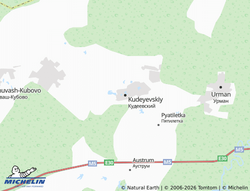 MICHELIN-Landkarte Kudeyevskiy - ViaMichelin