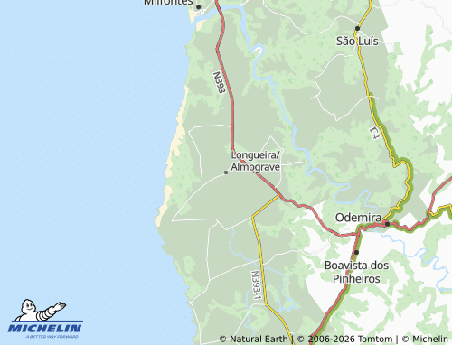Carte MICHELIN Longueira/Almograve - ViaMichelin