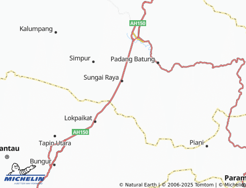 MICHELIN Batang Kulur Kiri map - ViaMichelin