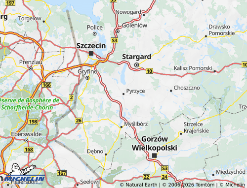 MICHELIN Pyrzycki map - ViaMichelin