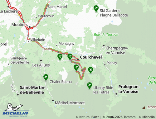 Mappa MICHELIN Courchevel - ViaMichelin
