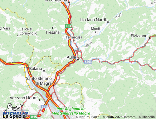 MICHELIN Aulla map - ViaMichelin