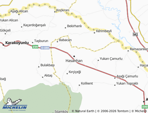 MICHELIN Hasanhan map - ViaMichelin