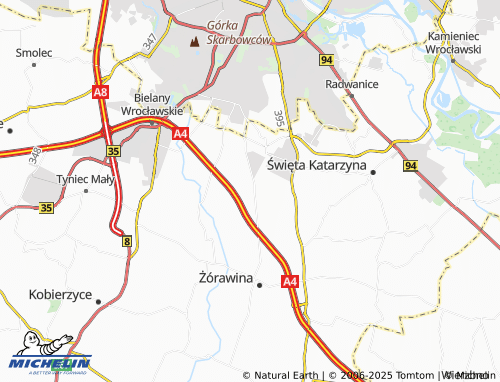 MICHELIN Suchy Dwór map - ViaMichelin