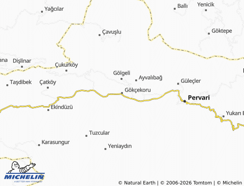 MICHELIN-Landkarte Gökçekoru - ViaMichelin