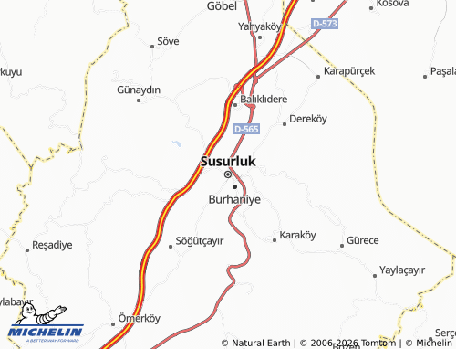 MICHELIN Susurluk map - ViaMichelin