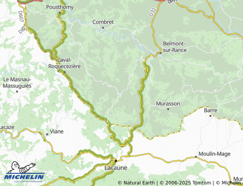MICHELIN-Landkarte Saint-Sever-du-Moustier - ViaMichelin