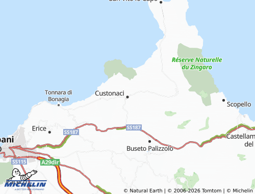 MICHELIN Custonaci map - ViaMichelin