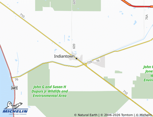 Mapa MICHELIN Indiantown - ViaMichelin