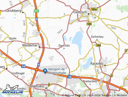MICHELIN Zwochau map - ViaMichelin